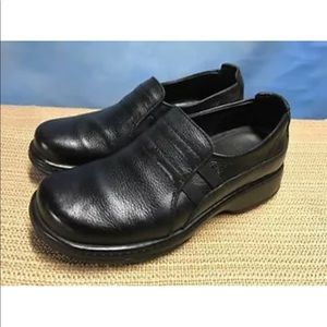Womens DANSKO BLACK Pebbled Leather Clog Shoes 6.5